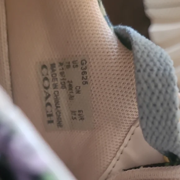 Coach Floral Blue Platform Lace-Up Sneakers for Women - Picture 5 of 6